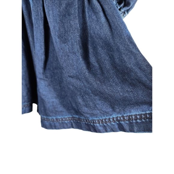 Free People Greta Blue Denim Jumpsuit Backless Cut Out Romper Playsuit New 0 - Picture 6 of 9